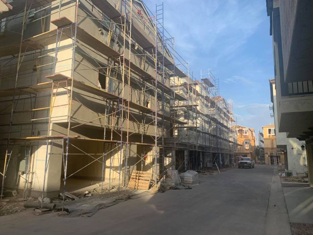Multi-story scaffold project